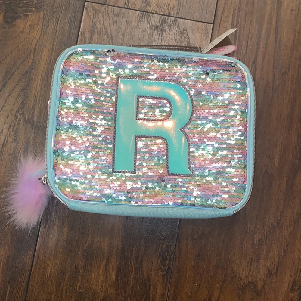 Justice Sequin 🦄 Unicorn Initial R Backpack and Lunch Box